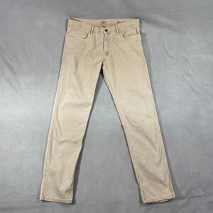 Faherty Mens Movement 5-Pocket Pants Size 35x32 Khaki Cotton MBC0010-KHK